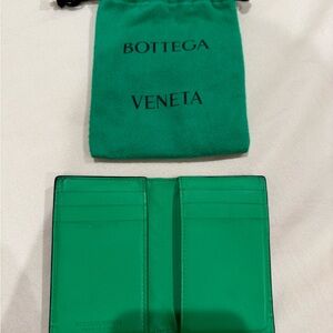 Bottega Veneta Vibrant Green Bi-Fold Wallet